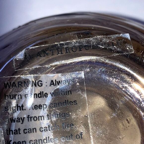 ANTHROPOLOGIE Capricio Art Glass Vase Candle holder With Small Handles - Picture 10 of 11